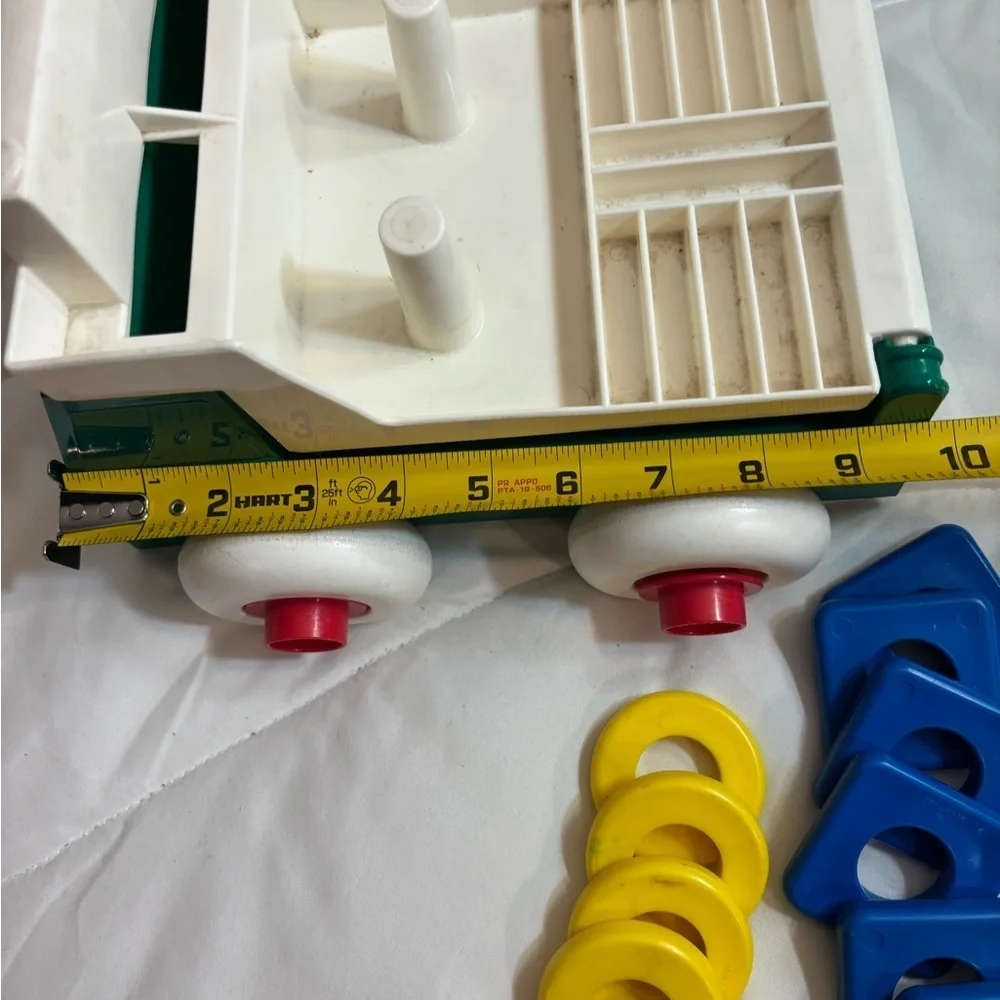 Vintage 1983 Johnson & Johnson Stack And Dump Lift Truck Vehicle with 15 Shapes